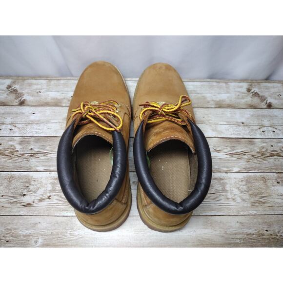 Timberland Tan Brown Women's Waterproof Lace Up Chukka 7.5 US work Boots - Picture 6 of 10